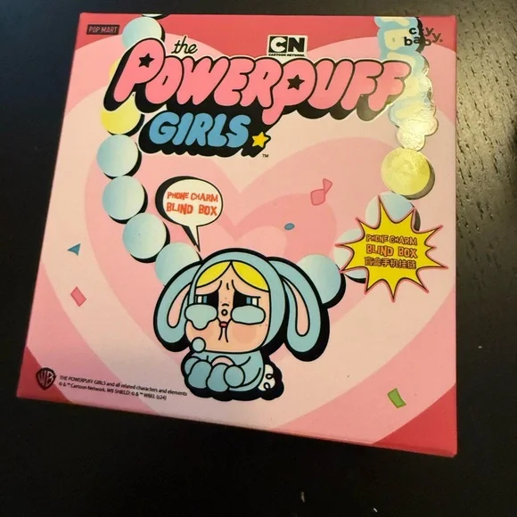 Pop Mart Crybaby Powerpuff Girls Phone Charm Bunny Blossom New Sealed - Picture 2 of 5